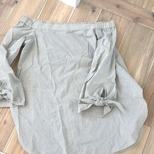 Tibi Striped off the shoulder Top